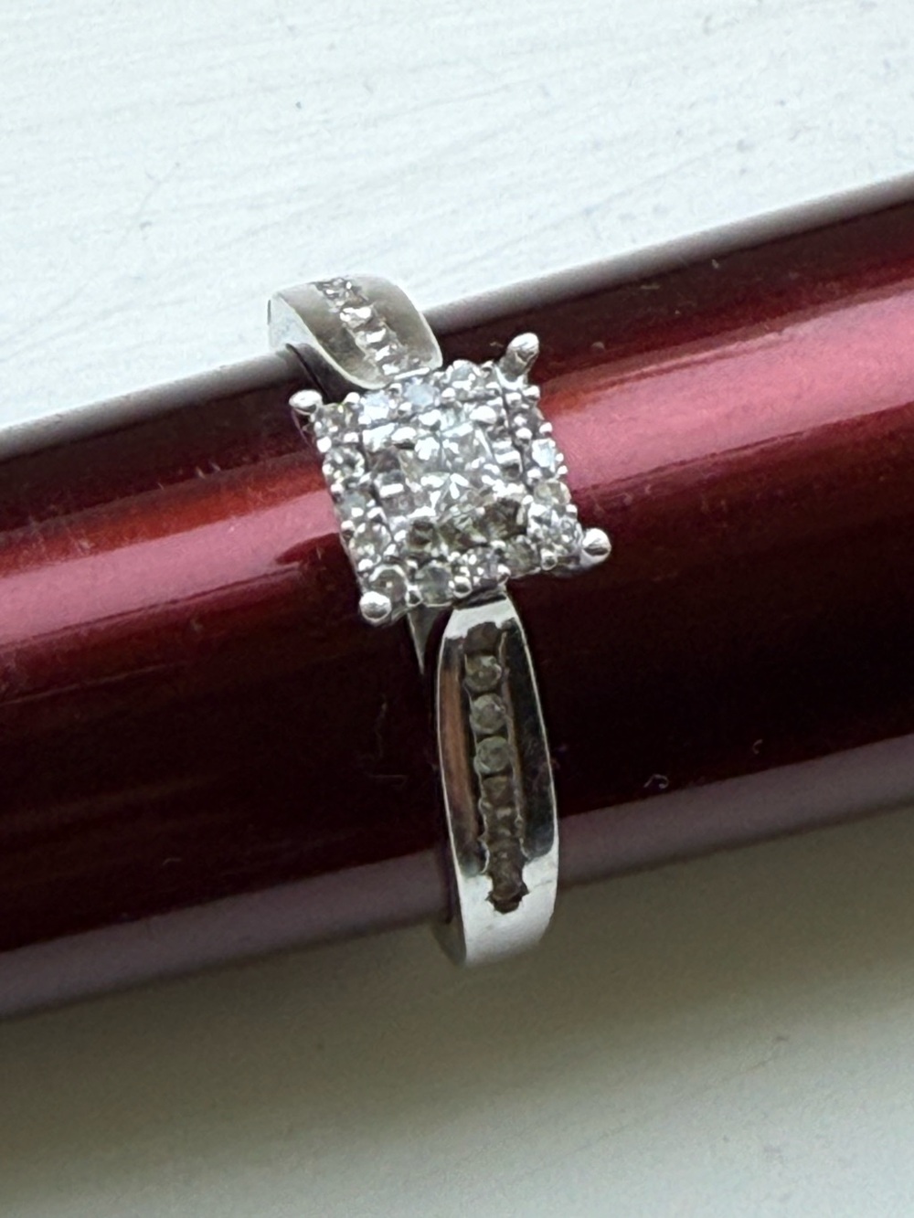 Zales 10K Diamond Frame Engagement Ring size 5.5